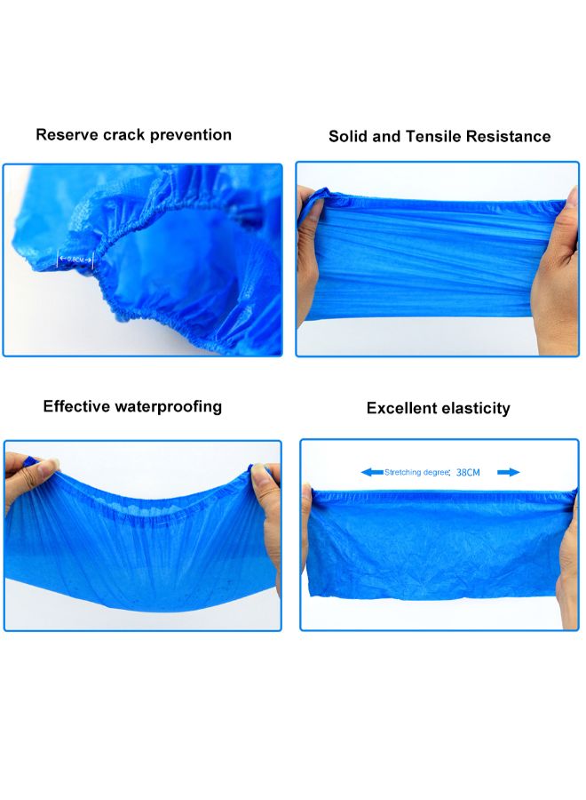 100-Piece Anti-Slip Disposable Shoe Cover Dark Blue - Image 4